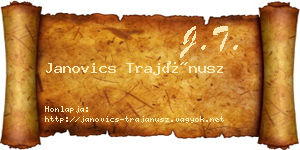 Janovics Trajánusz névjegykártya